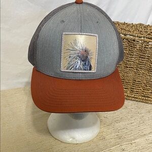 FLYN Gray and Brown Cap with Bird Patch NEW